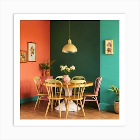 Colorful Dining Room Art Print