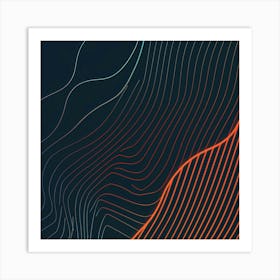 Abstract Wavy Lines Art Print