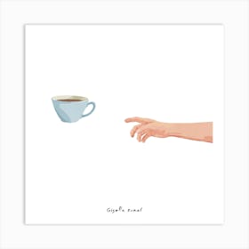Come Here Coffee Square Art Print
