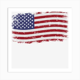 Us American Flag Vintage For Independence Day On 4th Of July Art Print