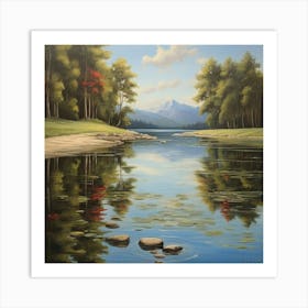 Reflections In A Lake Art Print