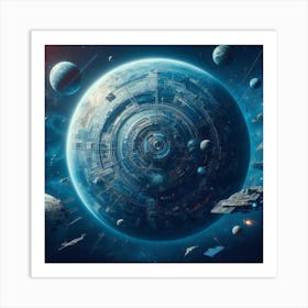 Spaceships And Planets 1 Art Print