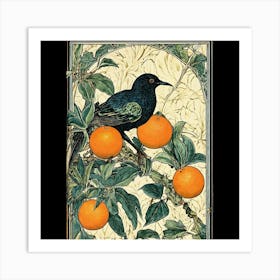 Bird On An Orange Tree Art Print