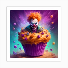 Joker In A Cupcake Art Print