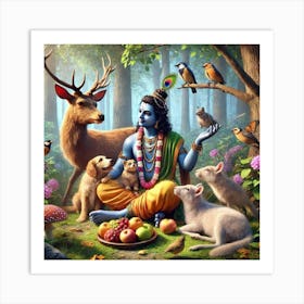 Lord Krishna Art Print