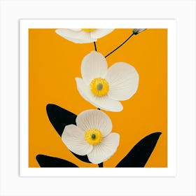 White Flowers Art Print