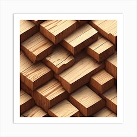 Wood Planks Background 5 Art Print