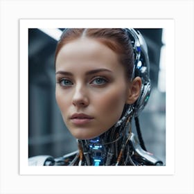 Robot Woman Art Print