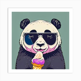 Panda Ice Cream 1 Art Print