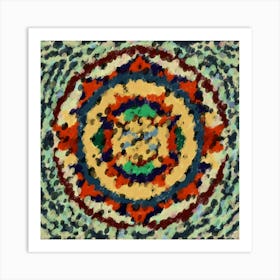 Color Kaleidoscope Mandala Art Print