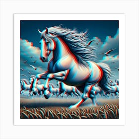 3d Horse Art Print