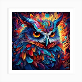 Colorful Owl 7 Art Print