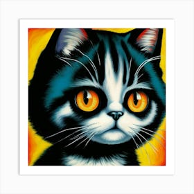 Wary Cat Art Print