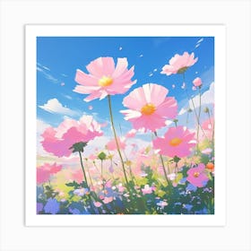 Pink Flowers 2 Art Print