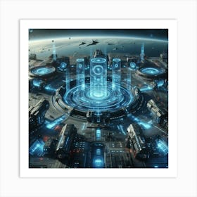 Futuristic City 42 Art Print