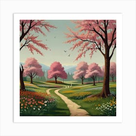 Cherry Blossoms Art Print