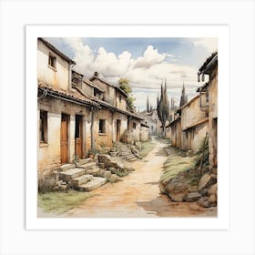 Village Alley Art Print