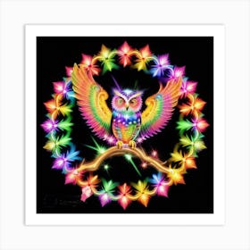 Peace Owl Art Print