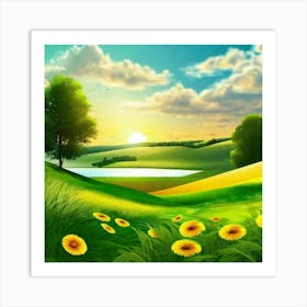 Landscape Wallpapers 27 Art Print