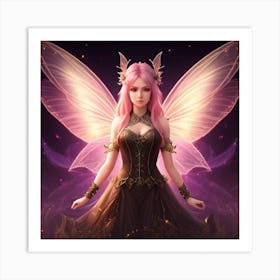 Pink Fairy Art Print