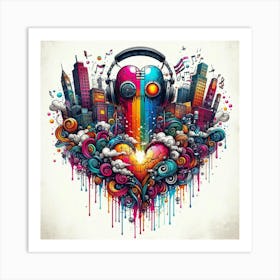 Heart Of Music 2 Art Print