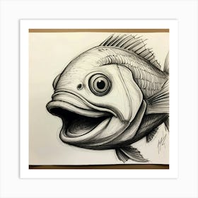 Fish Drawing 11 Art Print