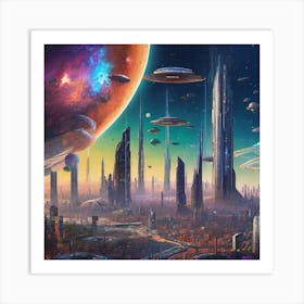 Alien City Art Print