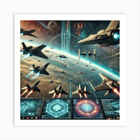 A Powerful Scene Representing The Aerospace Divisi Converted Art Print