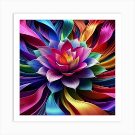 Colorful Lotus Flower Art Print