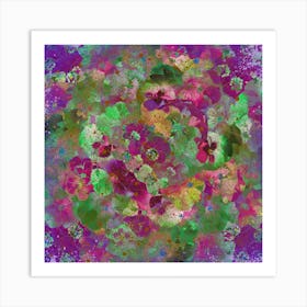 Purple Pansies Art Print