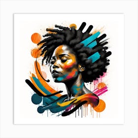 Portrait Of African Woman Art Print