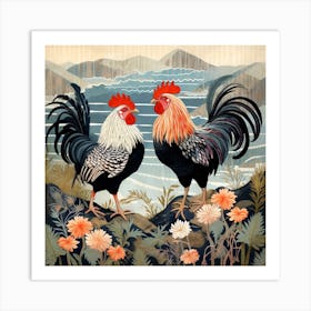 Bird In Nature Rooster 3 Art Print