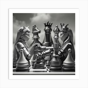 Chess wall art Art Print