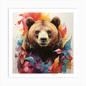 Bear In Autumn Art Print