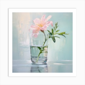 Pink Flower In A Glass Art Print