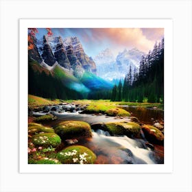 Mountain Stream 3 Art Print