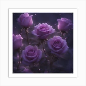 Purple Roses Art Print