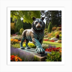 Tiger Statue Art Print