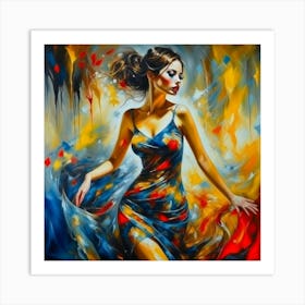 Pintura Mulher Art Print