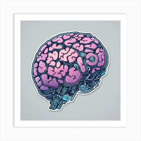 Brain Sticker 7 Art Print