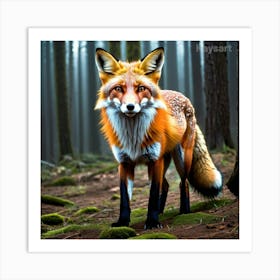 Red Fox In The Forest Art Print