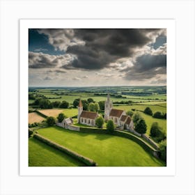 Church In The Countryside 1 Art Print