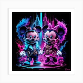 Mickey And Minnie Art Print