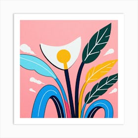 Abstract Flower Painting Art Print