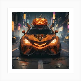 Pumpkin Car (Cyberpunk29) Art Print