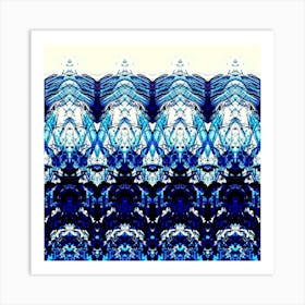 Abstract Blue Pattern 1 Art Print