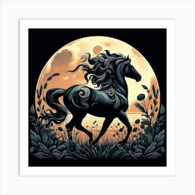 Creative Horse Beauty Illustration Nr 38 Art Print