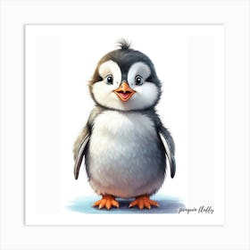 Penguin fluffy Art Print