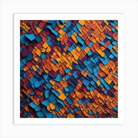 Leonardo Diffusion Background Mosaic Colorful 4k 0 Art Print