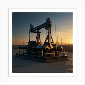 Default Create Unique Design Of Crude Oil Pump 0 Art Print